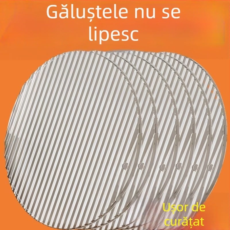 Tavă circulară antiaderentă pentru găluște cu capac, pentru bucătărie de acasă