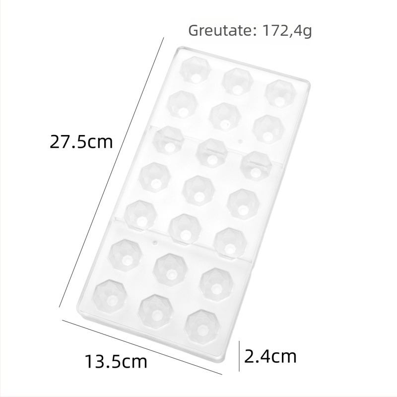 Forme din plastic pentru ciocolată pentru coacere — frunză de arțar, inimă, picătură, formă de ou de pasăre, cilindru, model spiral, diamant, semisferă, pătrat, krizantemă