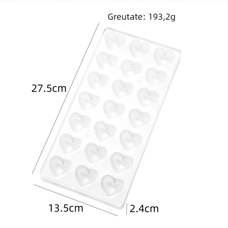 Forme din plastic pentru ciocolată pentru coacere — frunză de arțar, inimă, picătură, formă de ou de pasăre, cilindru, model spiral, diamant, semisferă, pătrat, krizantemă