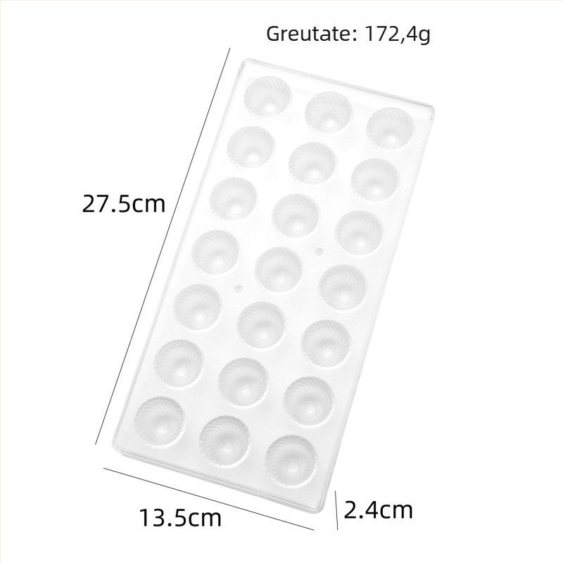 Forme din plastic pentru ciocolată pentru coacere — frunză de arțar, inimă, picătură, formă de ou de pasăre, cilindru, model spiral, diamant, semisferă, pătrat, krizantemă