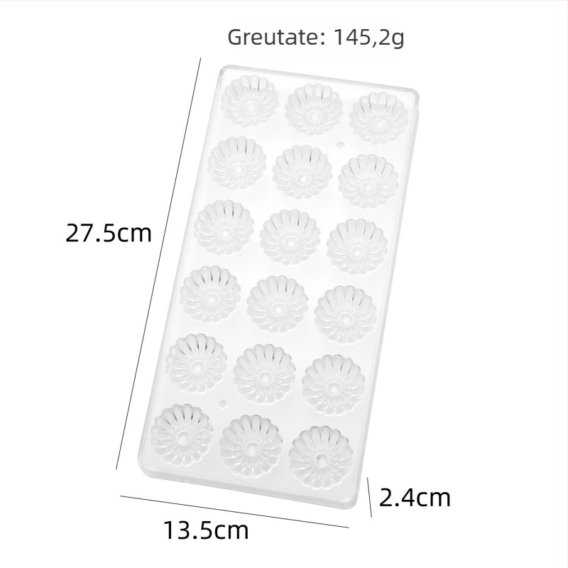 Forme din plastic pentru ciocolată pentru coacere — frunză de arțar, inimă, picătură, formă de ou de pasăre, cilindru, model spiral, diamant, semisferă, pătrat, krizantemă