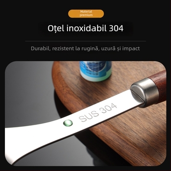 Pisator de cartofi din oțel inoxidabil 304, cu mâner din lemn, ustensilă de bucătărie manuală
