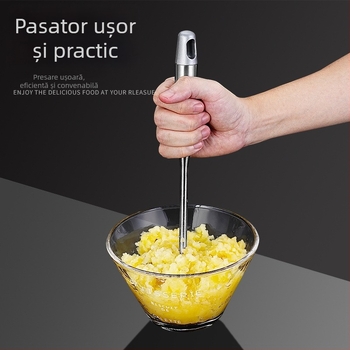 Zdrobitor manual din oțel inoxidabil pentru piure de cartofi și piure pentru bebeluși, ustensilă de bucătărie