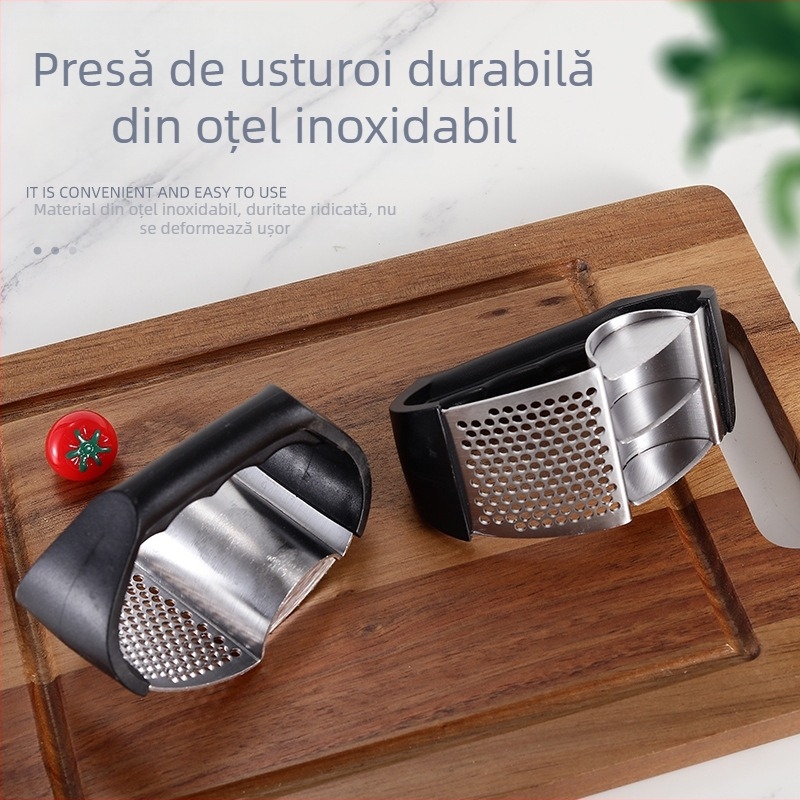 Presă circulară pentru usturoi, mincer manual din oțel inoxidabil