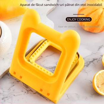 Presă din oțel inoxidabil pentru sandvișuri și matriță pentru găluște, tăietor pătrat pentru toast și pâine