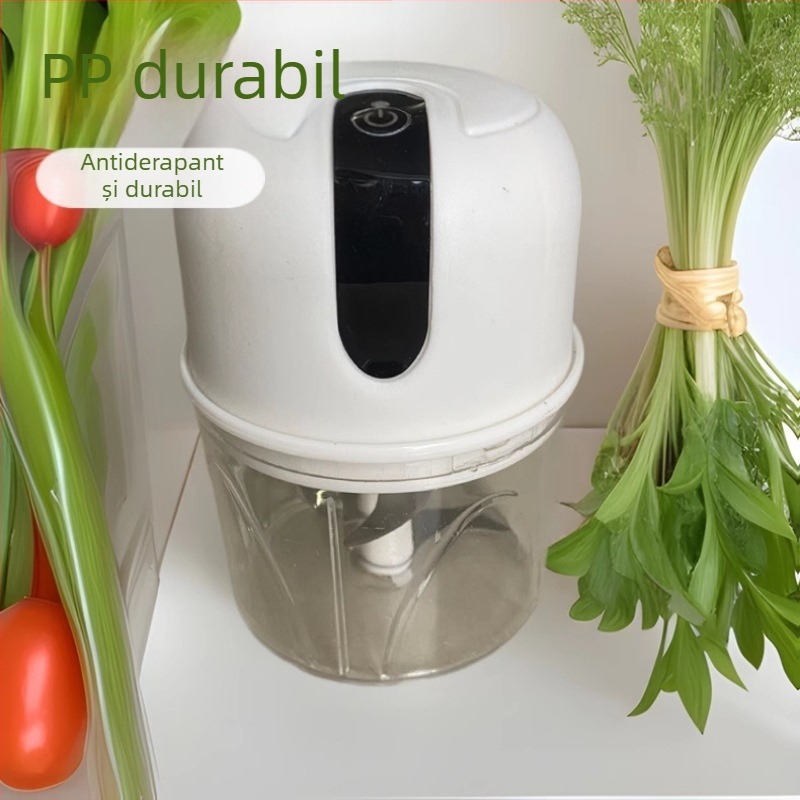 Mașină multifuncțională pentru usturoi cu trei lame, procesor de alimente și decojit usturoi