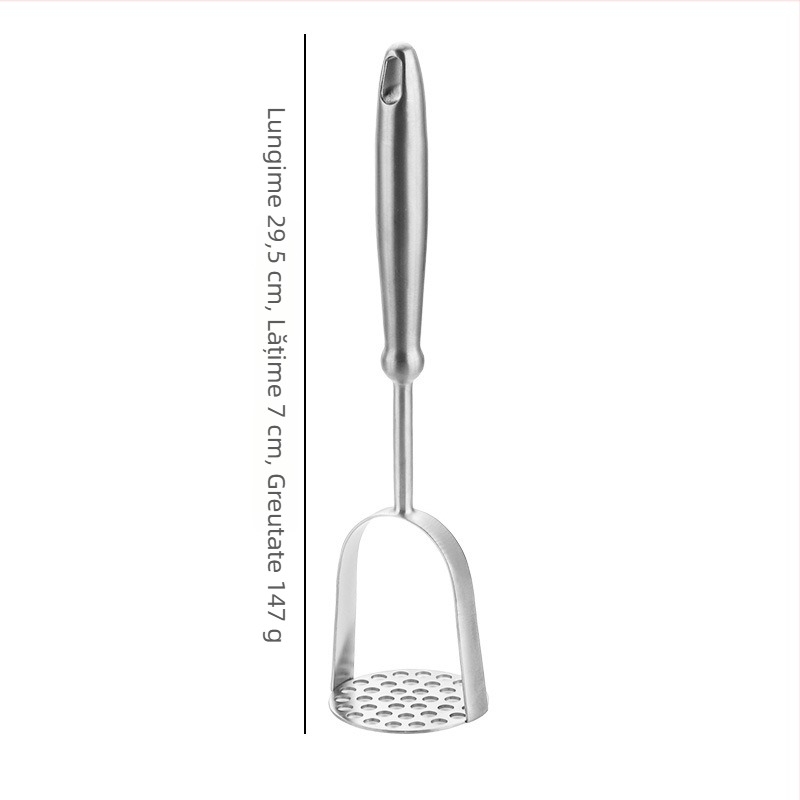 Zdrobitor manual din oțel inoxidabil 304 pentru piure de bebeluși, potrivit pentru cartofi, cartofi dulci, dovleac și taro.