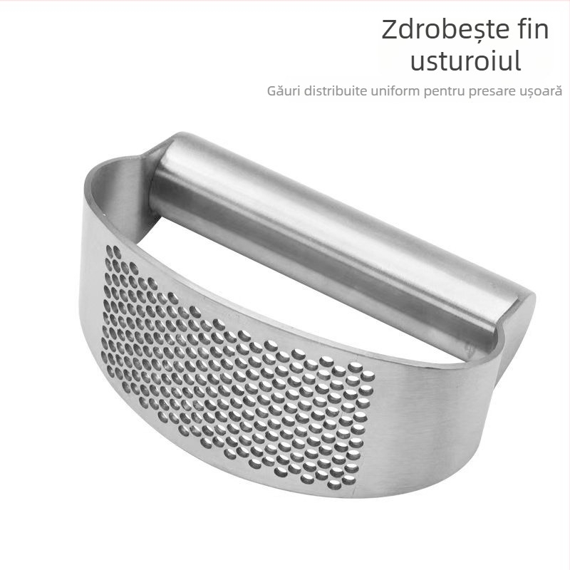 Presă manuală pentru usturoi din oțel inoxidabil 430 – zdrobitor, măcinător și tăietor de usturoi