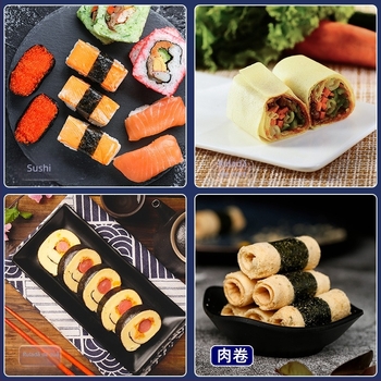 Covoraș de sushi din bambus pentru bucătăria de acasă — instrument antiaderent pentru rularea cu nori și orez