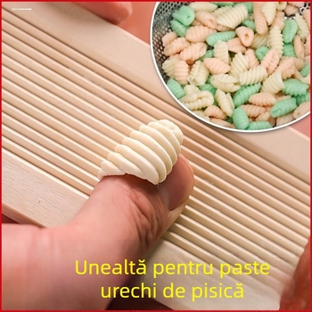 Set din lemn pentru forme DIY de paste: pește, urechi de pisică, scoică