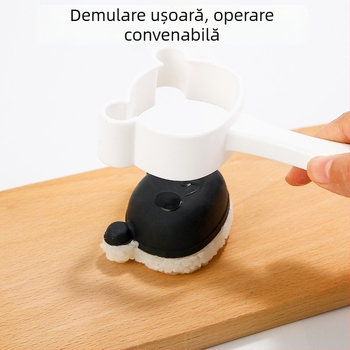 Set de forme pentru bile de orez în formă de panda, pentru artă DIY cu orez și sushi – relief cu nori