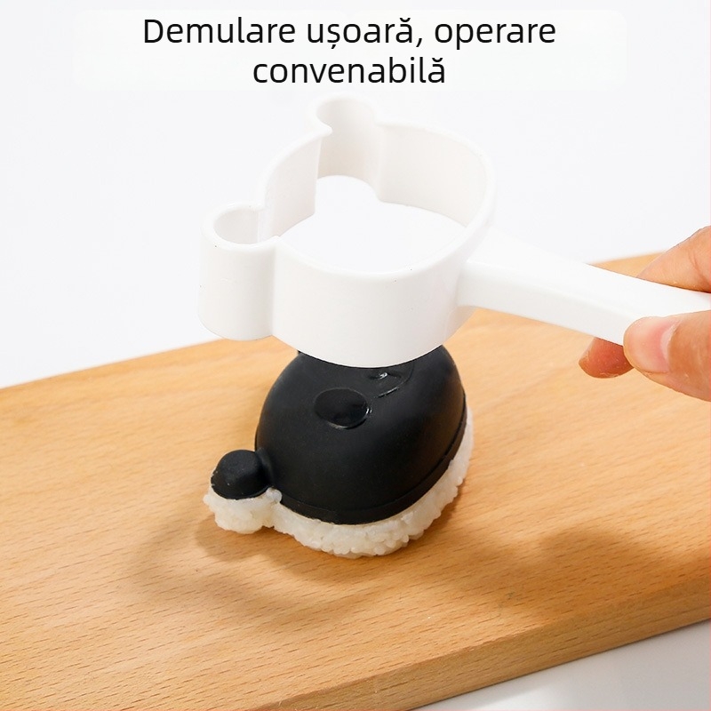 Set de forme pentru bile de orez în formă de panda, pentru artă DIY cu orez și sushi – relief cu nori