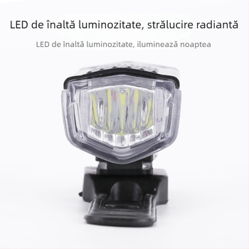 Lumină frontală pentru bicicletă cu încărcare USB, iluminare puternică pentru plimbări de noapte, bicicletă de munte, model 2255