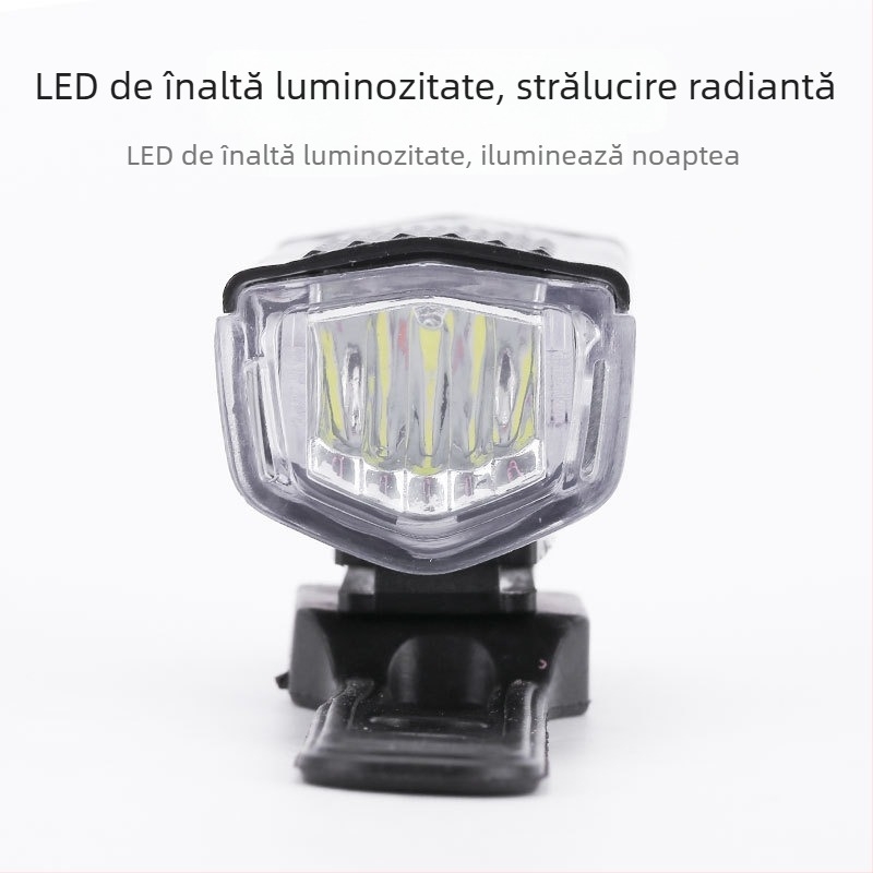 Lumină frontală pentru bicicletă cu încărcare USB, iluminare puternică pentru plimbări de noapte, bicicletă de munte, model 2255
