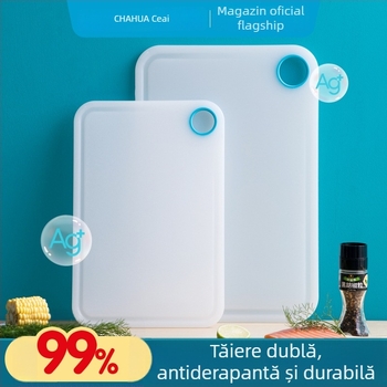 Camellia tocător antibacterian - placă de tăiere din plastic pentru bucătărie, pentru fructe și legume, îngroșată, rezistentă la mucegai