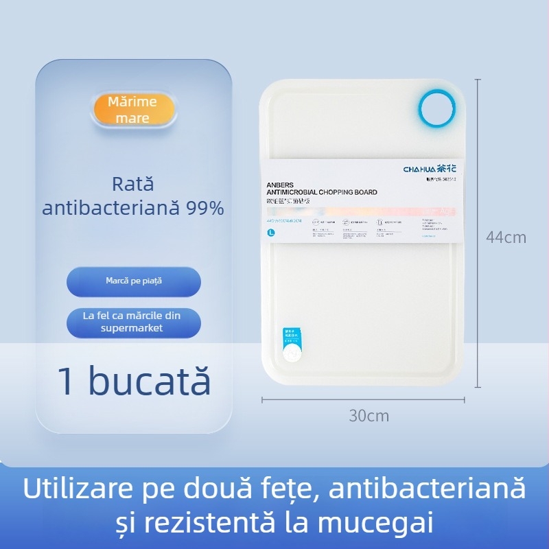 Camellia tocător antibacterian - placă de tăiere din plastic pentru bucătărie, pentru fructe și legume, îngroșată, rezistentă la mucegai