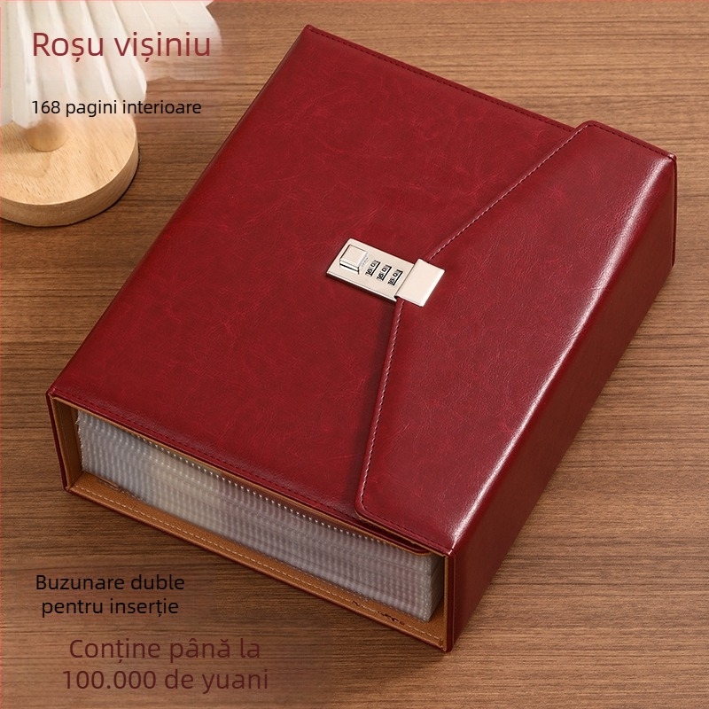 Caiet nou de economii cu protecție prin parolă și capacitate mare, poate adăposti 100.000 de yuani în bancnote