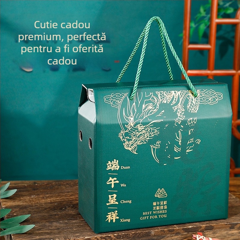 Cutie cadou Zongzi pentru Festivalul Dragon Boat, 2024, ambalaj portabil
