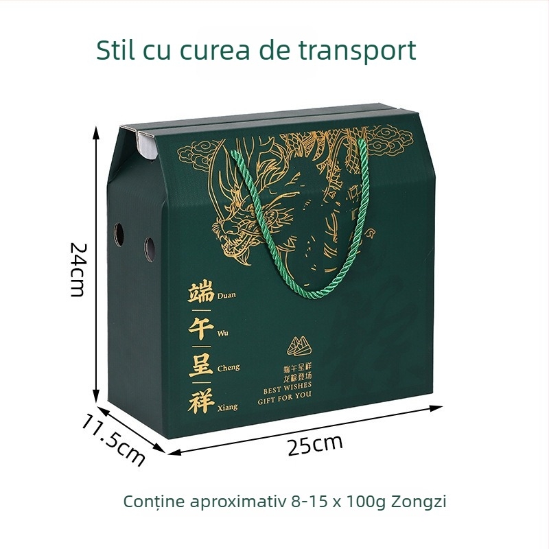 Cutie cadou Zongzi pentru Festivalul Dragon Boat, 2024, ambalaj portabil