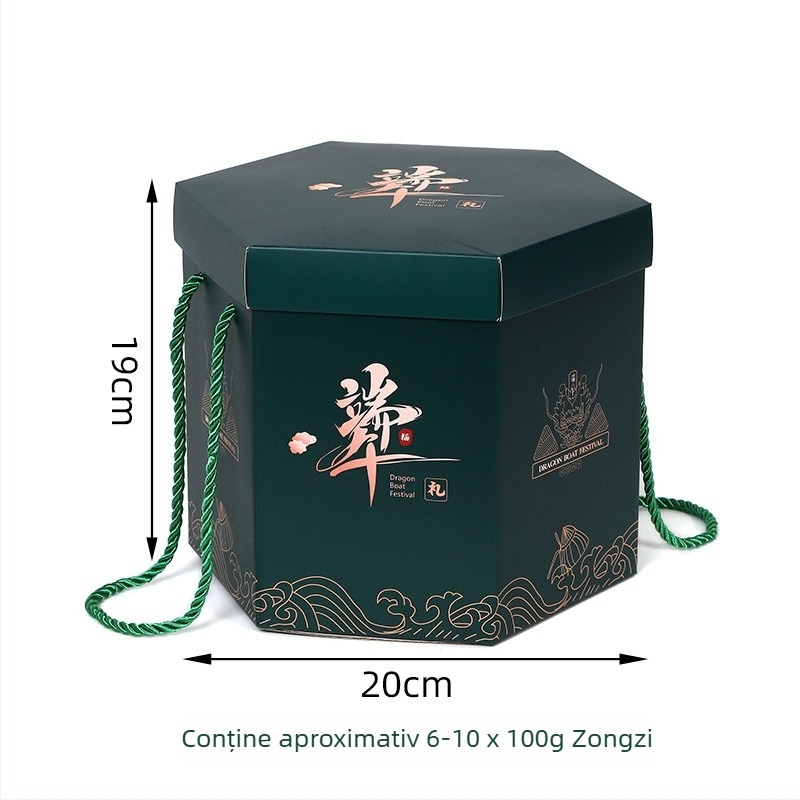 Cutie cadou Zongzi pentru Festivalul Dragon Boat, 2024, ambalaj portabil