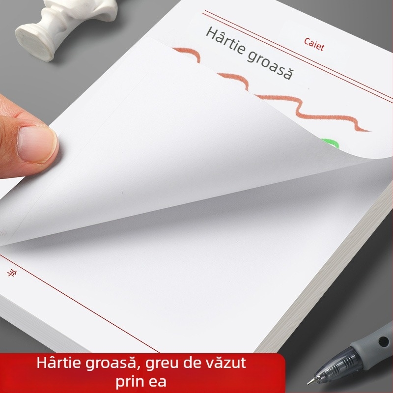 Grain caiet compact cu note lipicioase, note din hârtie de orez și pagini albe detașabile
