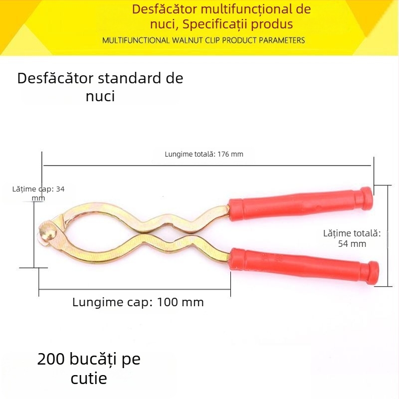 Multifuncțional pentru nuci – instrument din oțel inoxidabil pentru decojarea cojilor, cu clește și cuțit
