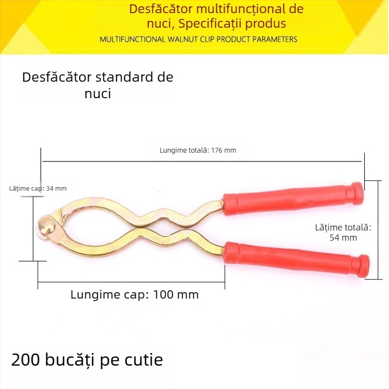 Multifuncțional pentru nuci – instrument din oțel inoxidabil pentru decojarea cojilor, cu clește și cuțit