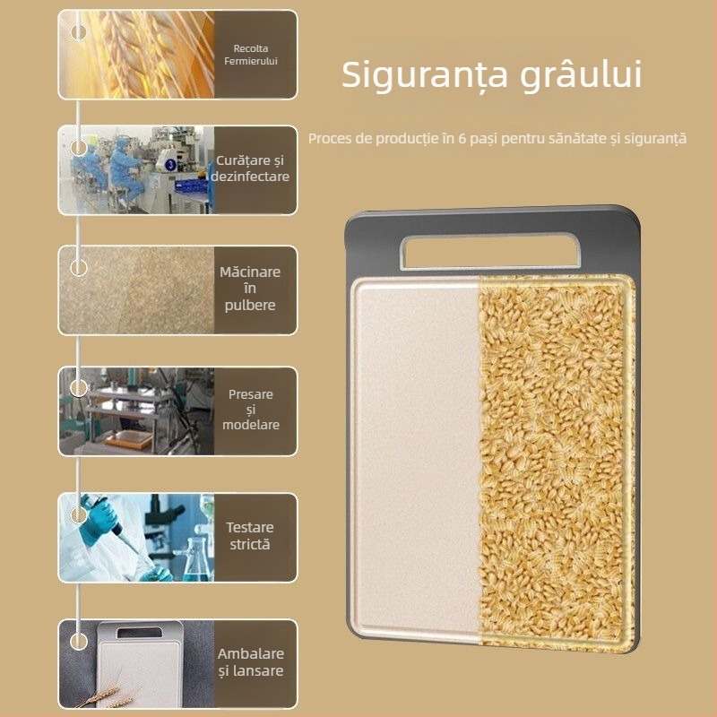 Tocător dublu față pentru fructe, antibacterian și rezistent la mucegai, blat de bucătărie gros