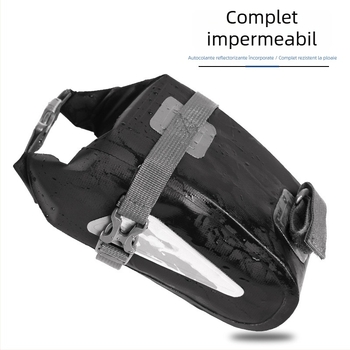 Geantă pentru bicicletă din PVC, 4L, impermeabilă, rezistentă la abraziune, cu elemente reflectorizante
