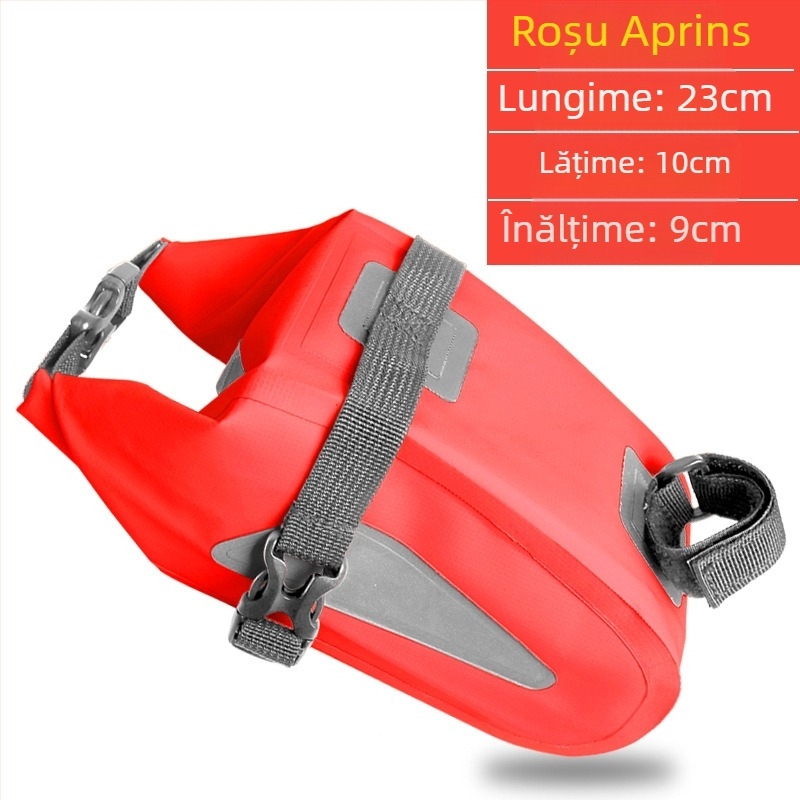 Geantă pentru bicicletă din PVC, 4L, impermeabilă, rezistentă la abraziune, cu elemente reflectorizante