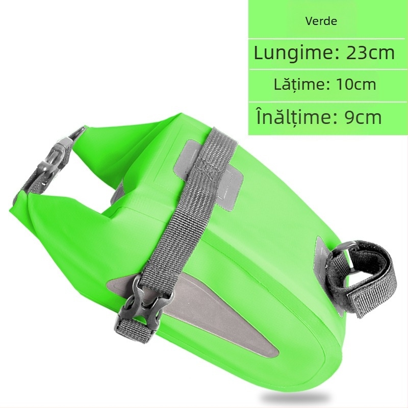 Geantă pentru bicicletă din PVC, 4L, impermeabilă, rezistentă la abraziune, cu elemente reflectorizante