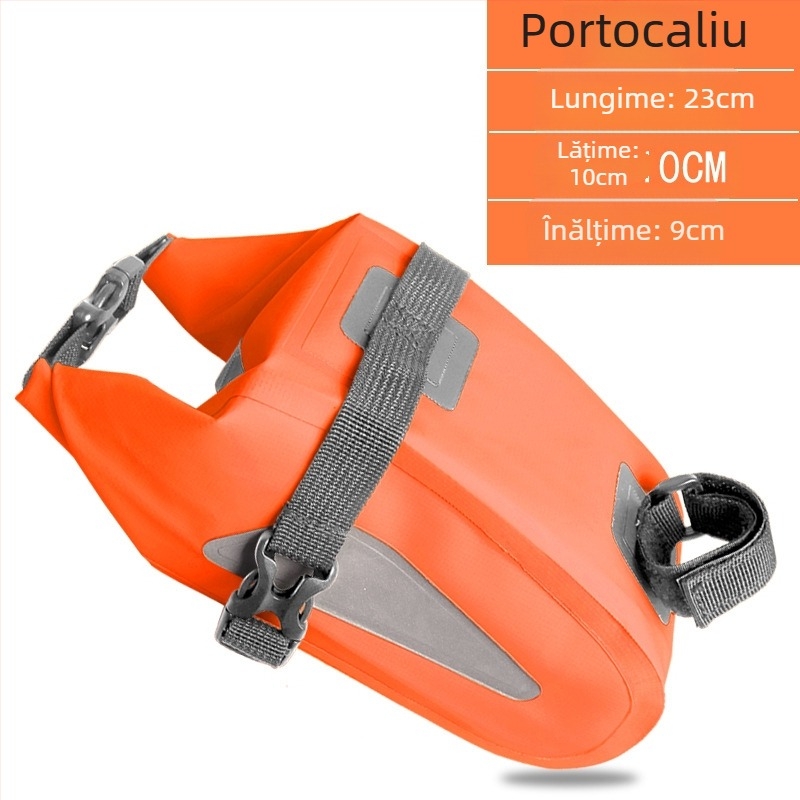 Geantă pentru bicicletă din PVC, 4L, impermeabilă, rezistentă la abraziune, cu elemente reflectorizante