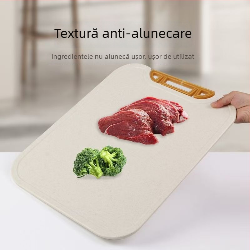 Tăietor de legume din pai de grâu și PP, antibacterian, rezistent la mucegai, pentru fructe și legume, utilizare casnică, cu construcție mai groasă