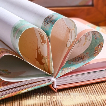 Guochao notebook cultural și creativ, cu pagină de titlu 3D, în culori, caiet pentru studenți, cu copertă dură, cadou de absolvire