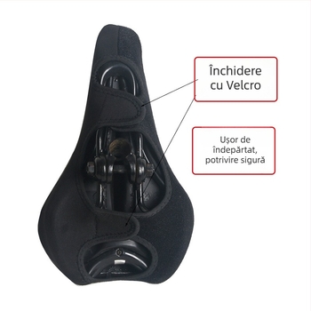 KHENG 611 husă pentru șa bicicletă din PU, impermeabilă, cu pernă din silicon, pentru bicicletă de munte