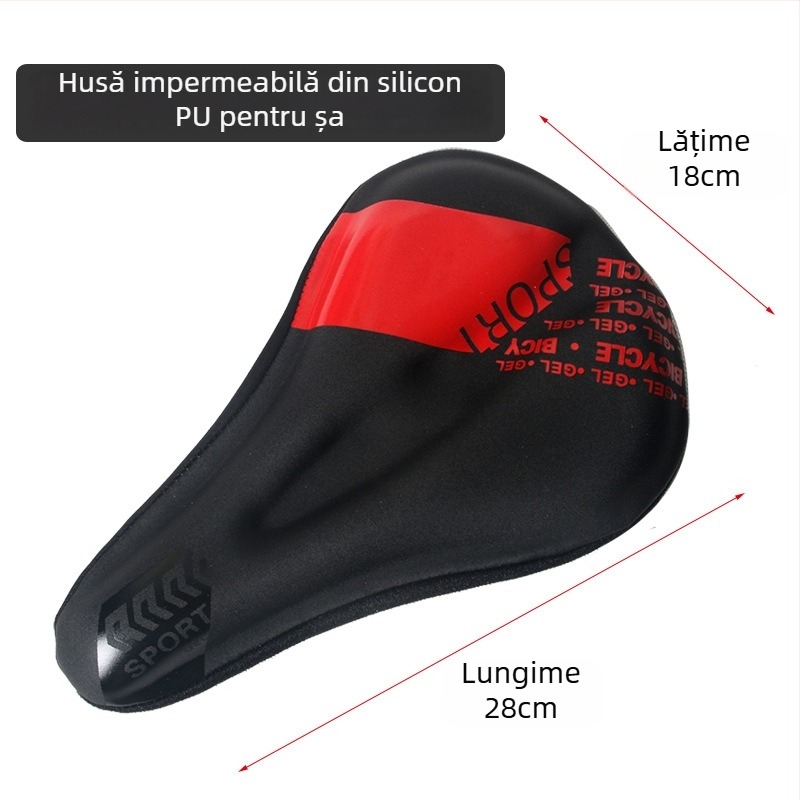 KHENG 611 husă pentru șa bicicletă din PU, impermeabilă, cu pernă din silicon, pentru bicicletă de munte