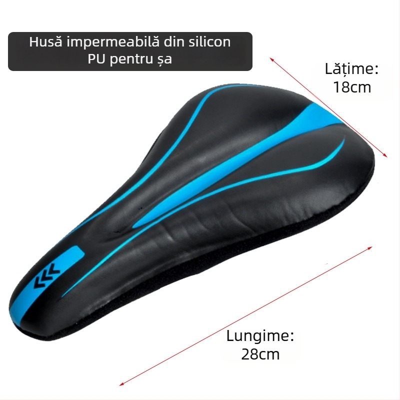 KHENG 611 husă pentru șa bicicletă din PU, impermeabilă, cu pernă din silicon, pentru bicicletă de munte