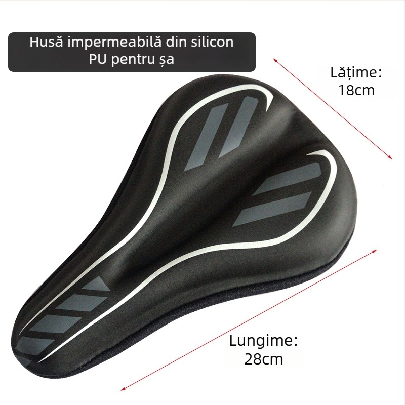 KHENG 611 husă pentru șa bicicletă din PU, impermeabilă, cu pernă din silicon, pentru bicicletă de munte