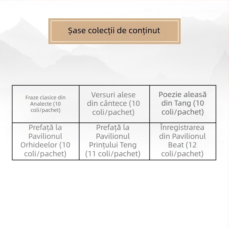 Colecția Lanting: Caiet de copiere pentru practică de caligrafie, exerciții de scriere în stil regulat, hârtie pentru pensulă moale, stil regulat și european