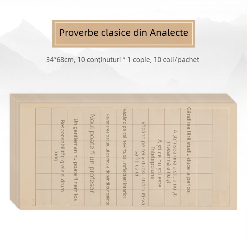 Colecția Lanting: Caiet de copiere pentru practică de caligrafie, exerciții de scriere în stil regulat, hârtie pentru pensulă moale, stil regulat și european