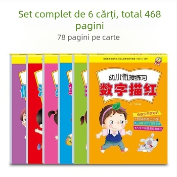 Set complet pentru copii: caiet de scriere cu trasarea numerelor și ordinea trasării Pinyin, destinat începătorilor din grădiniță