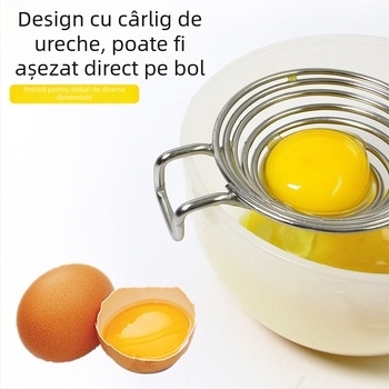 Separator de albuș din oțel inoxidabil 304, separă albușul de gălbenuș, pentru coacere, uz casnic