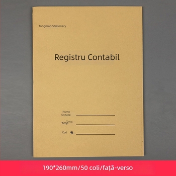 Good Thing Lai caiet de contabilitate cu față dublă, 50 pagini, 16K, legare cu adeziv, registru zilnic de venituri și cheltuieli pentru finanțe personale și de afaceri