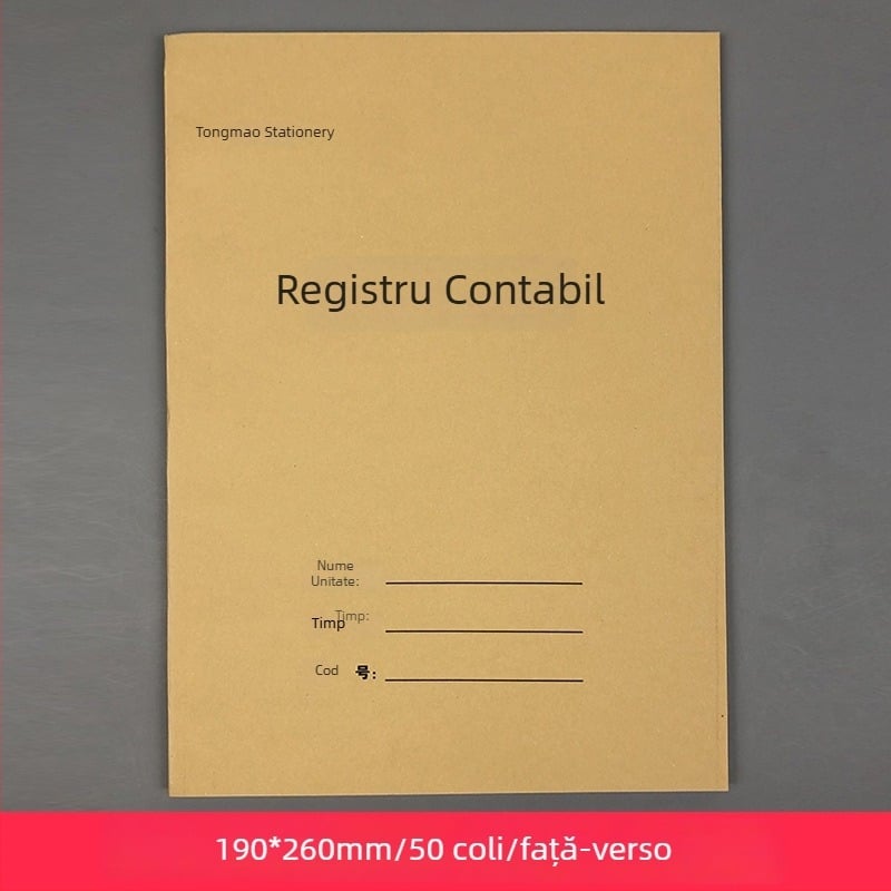 Good Thing Lai caiet de contabilitate cu față dublă, 50 pagini, 16K, legare cu adeziv, registru zilnic de venituri și cheltuieli pentru finanțe personale și de afaceri