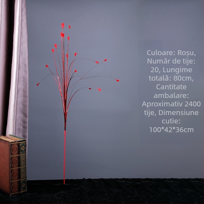 20 tulpini iarbă artificială paun pentru decor de nuntă, iarbă cu efect laser, iarbă coadă de Phoenix, iarbă artificială de artificii