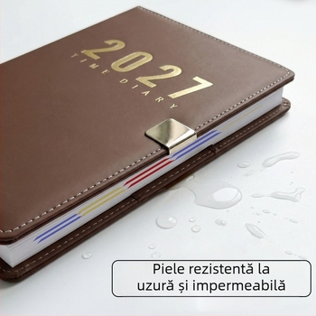 Agenda zilnică 2027 și caiet de planificare, cu câte o pagină pe zi