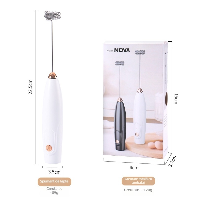 Spumător electric pentru lapte, compact, multifuncțional, pentru lapte și cafea, cu trei viteze, pentru casă și birou