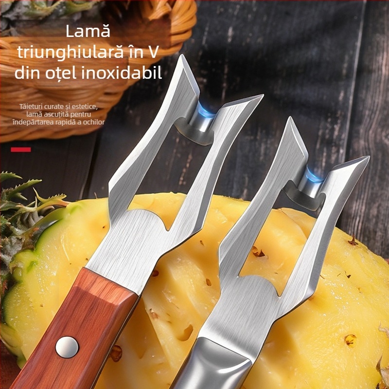 Instrument de scoatere a miezului de ananas pentru magazinele de fructe — dual‑use, tăiere rapidă, din oțel inoxidabil 304