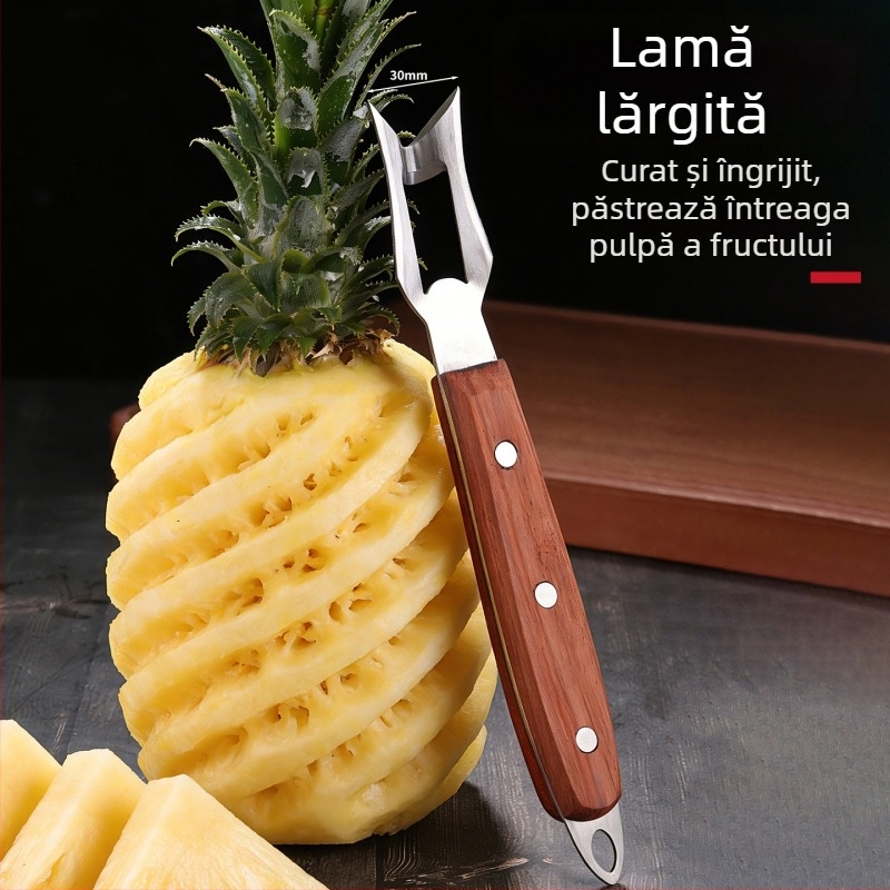 Instrument de scoatere a miezului de ananas pentru magazinele de fructe — dual‑use, tăiere rapidă, din oțel inoxidabil 304