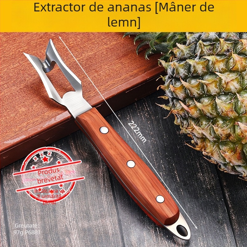 Instrument de scoatere a miezului de ananas pentru magazinele de fructe — dual‑use, tăiere rapidă, din oțel inoxidabil 304